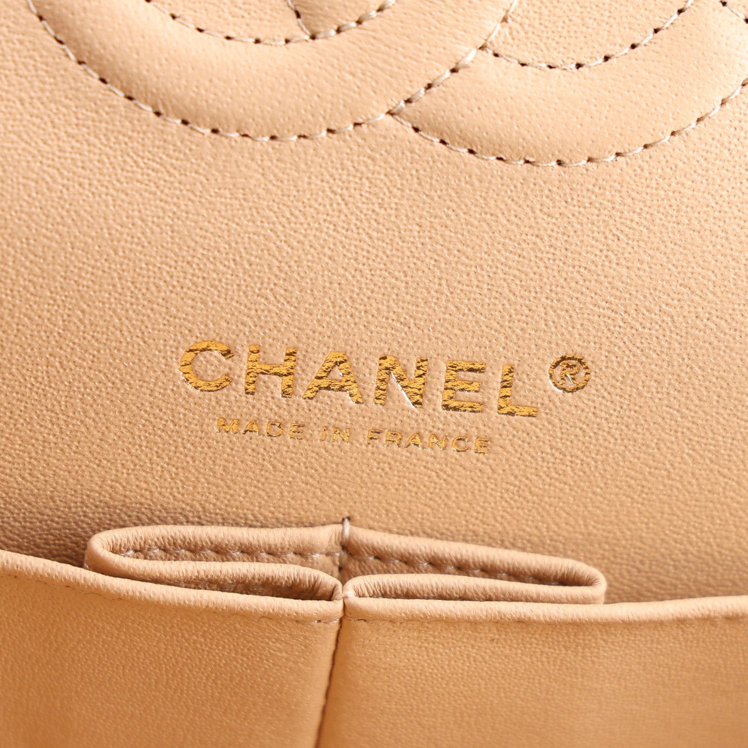 Chanel Lambskin Quilted Medium Double Flap Beige 6 of 11