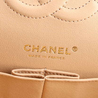 Chanel Lambskin Quilted Medium Double Flap Beige 6 of 11