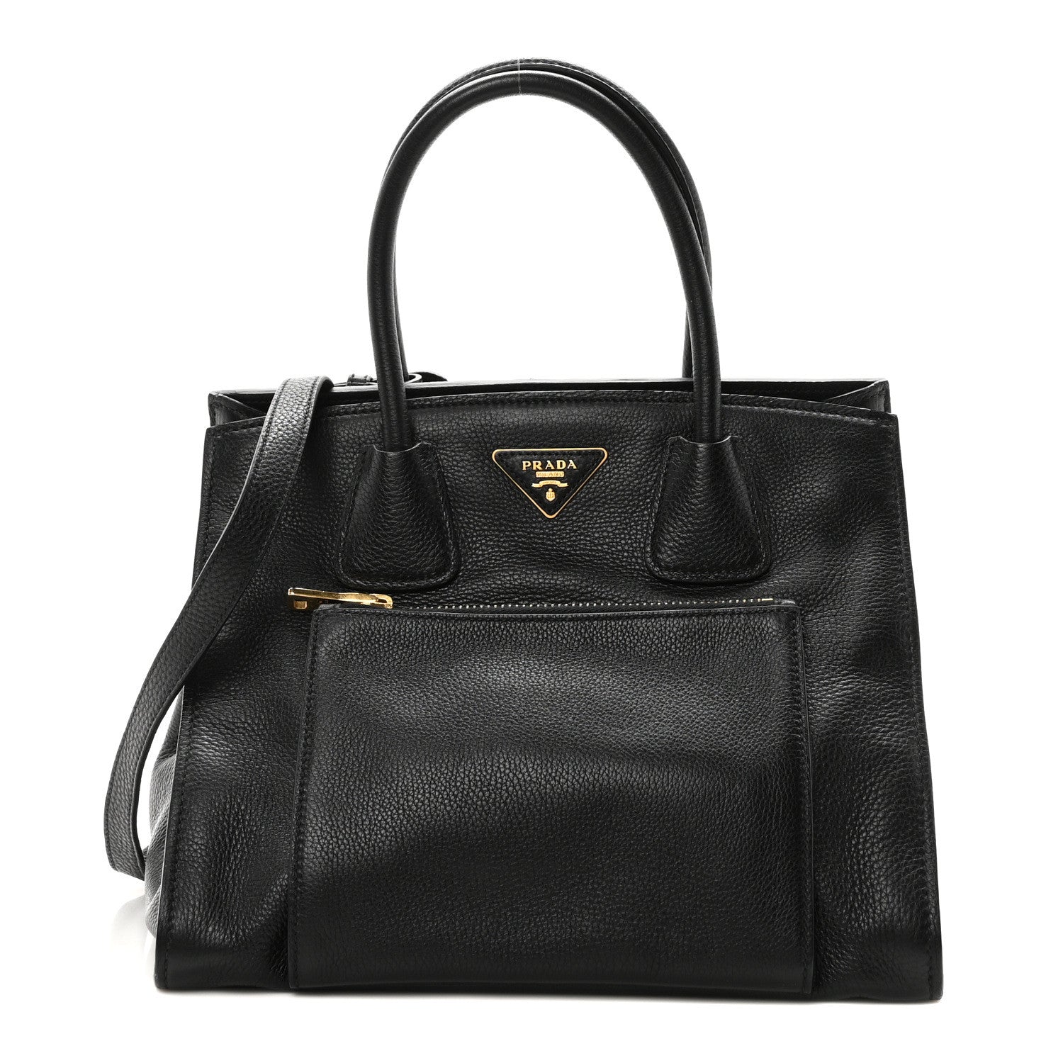 Prada Vitello Daino Shopping Tote Black 1 of 9