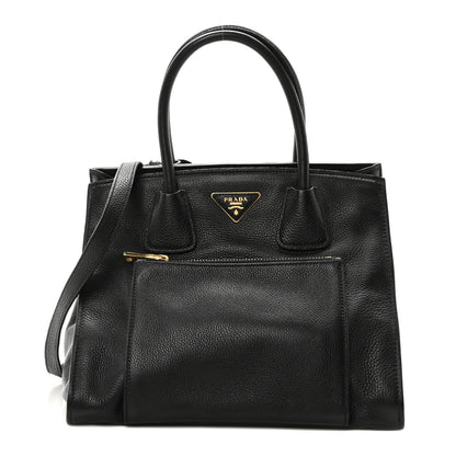 Prada Vitello Daino Shopping Tote Black 1 of 9