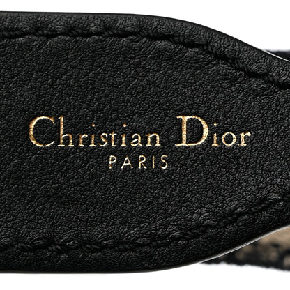 Christian Dior Canvas Embroidered Book Belt 80 32 Black Beige 3 of 7