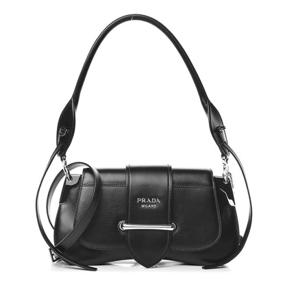 Prada City Calfskin Sidonie Shoulder Bag Black 1 of 8