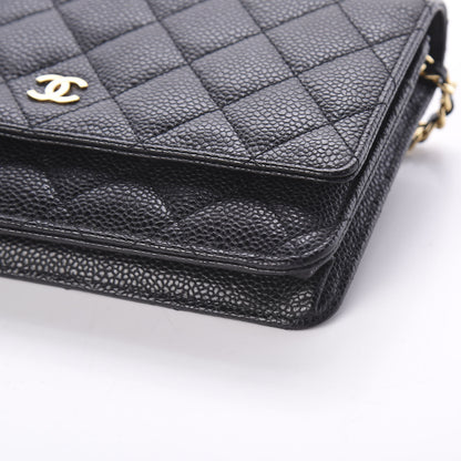 Chanel Caviar Quilted Wallet On Chain WOC Black 10 of 10