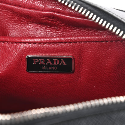 Prada Saffiano Studded Mini Camera Crossbody Black 6 of 10