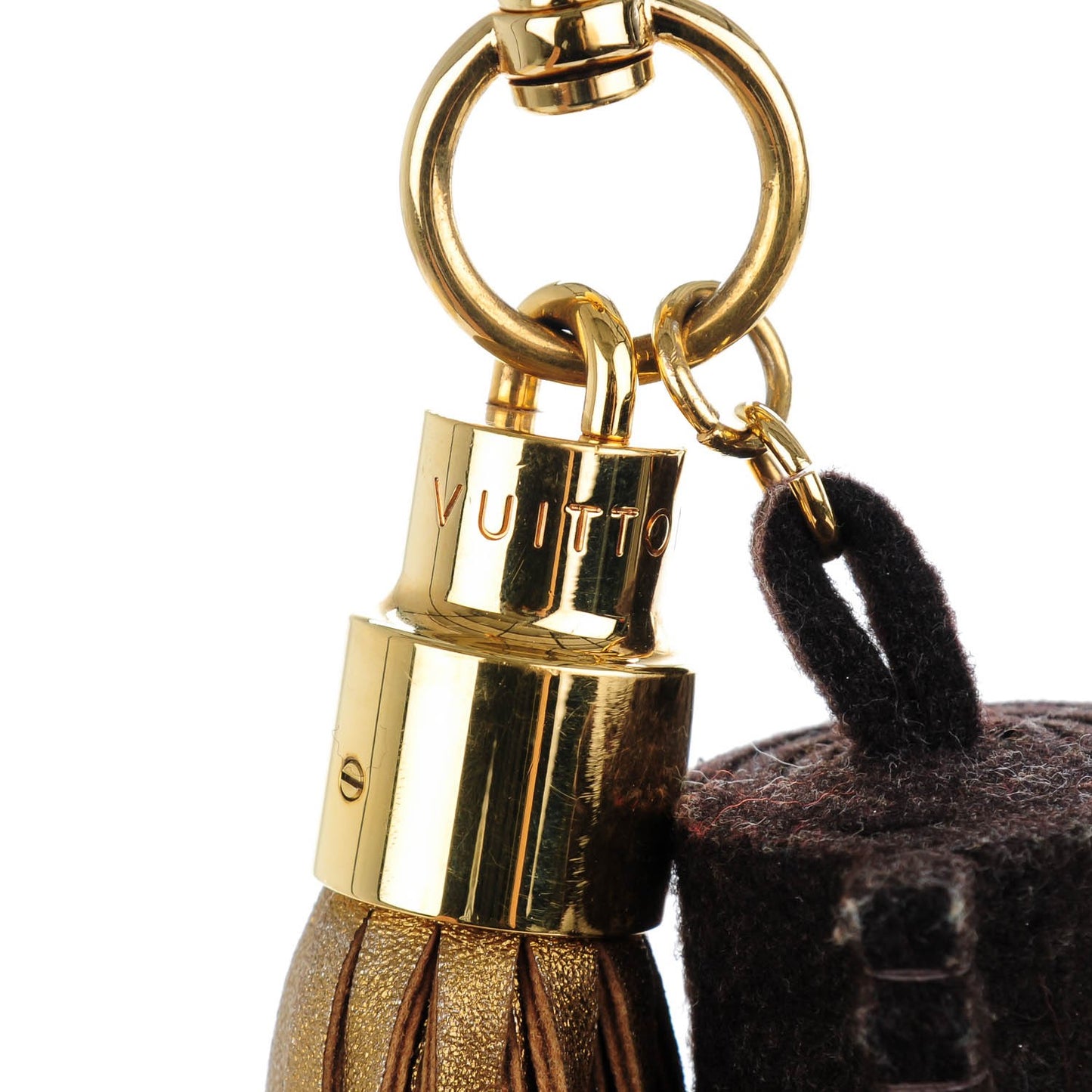 Rainbow Tassel Bag Charm Bronze