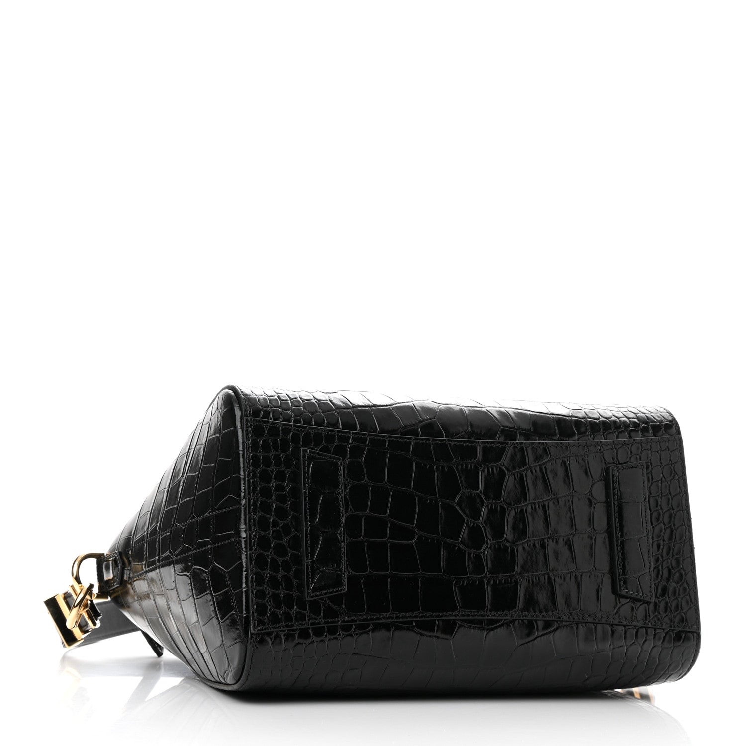 Givenchy Calfskin Crocodile Embossed Small Antigona Black 3 of 10