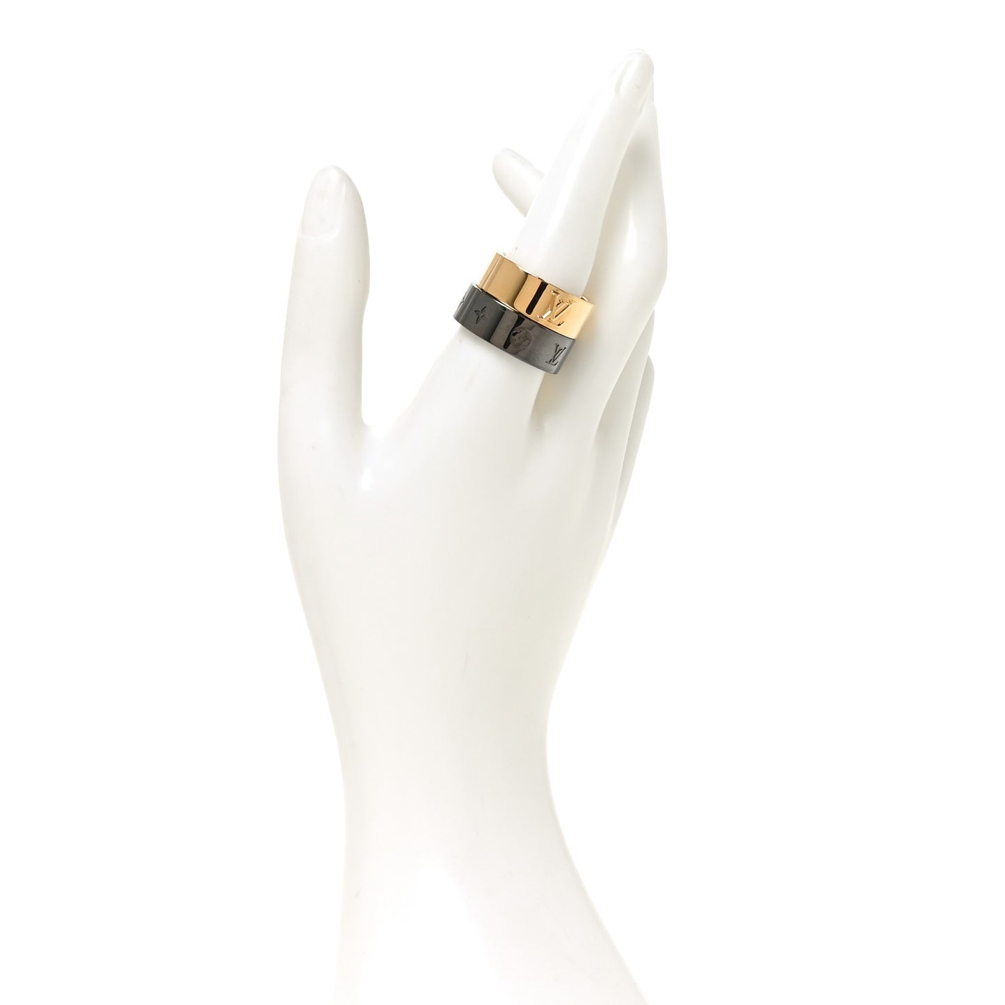 Metal LV Instinct Set of 2 Rings M 63 10.25 Silver Gold
