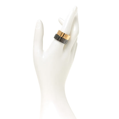 Louis Vuitton Metal LV Instinct Set of 2 Rings M 63 10.25 Silver Gold 2 of 6