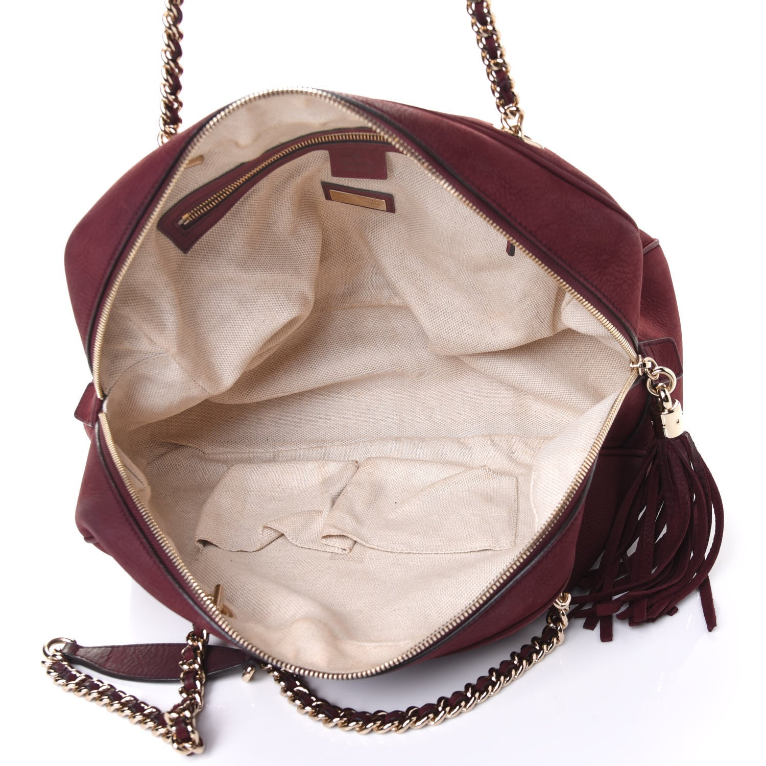 Gucci Vitello Range Medium Soho Bowler Burgundy 4 of 4
