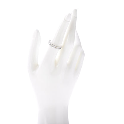 Hermes 18K White Gold Diamond Ariane Wedding Band Ring 56 7.5 2 of 5