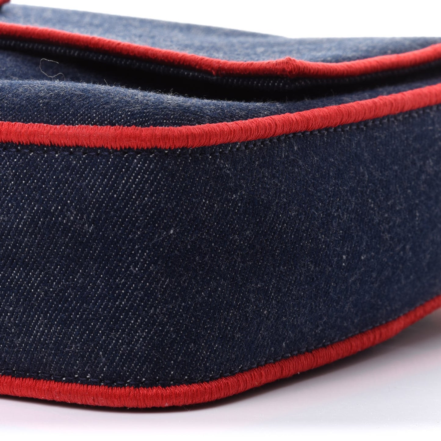 Denim Large Baguette Blue Rosso