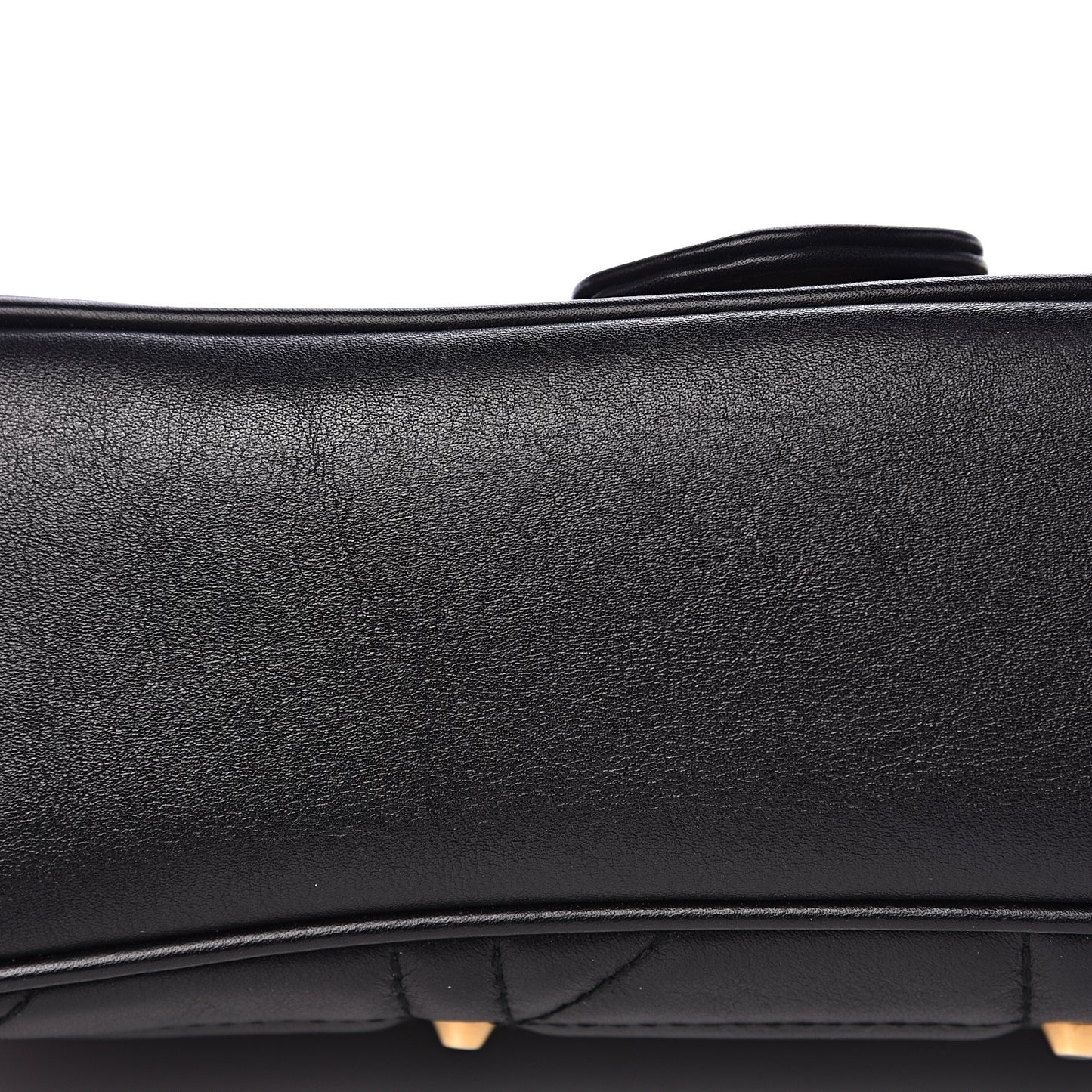 Calfskin Matelasse Studded Small Pearly GG Marmont Shoulder Bag Black