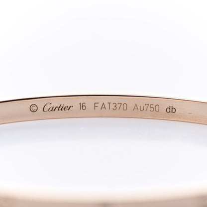 Cartier 18K Pink Gold Small LOVE Bracelet 16 4 of 6