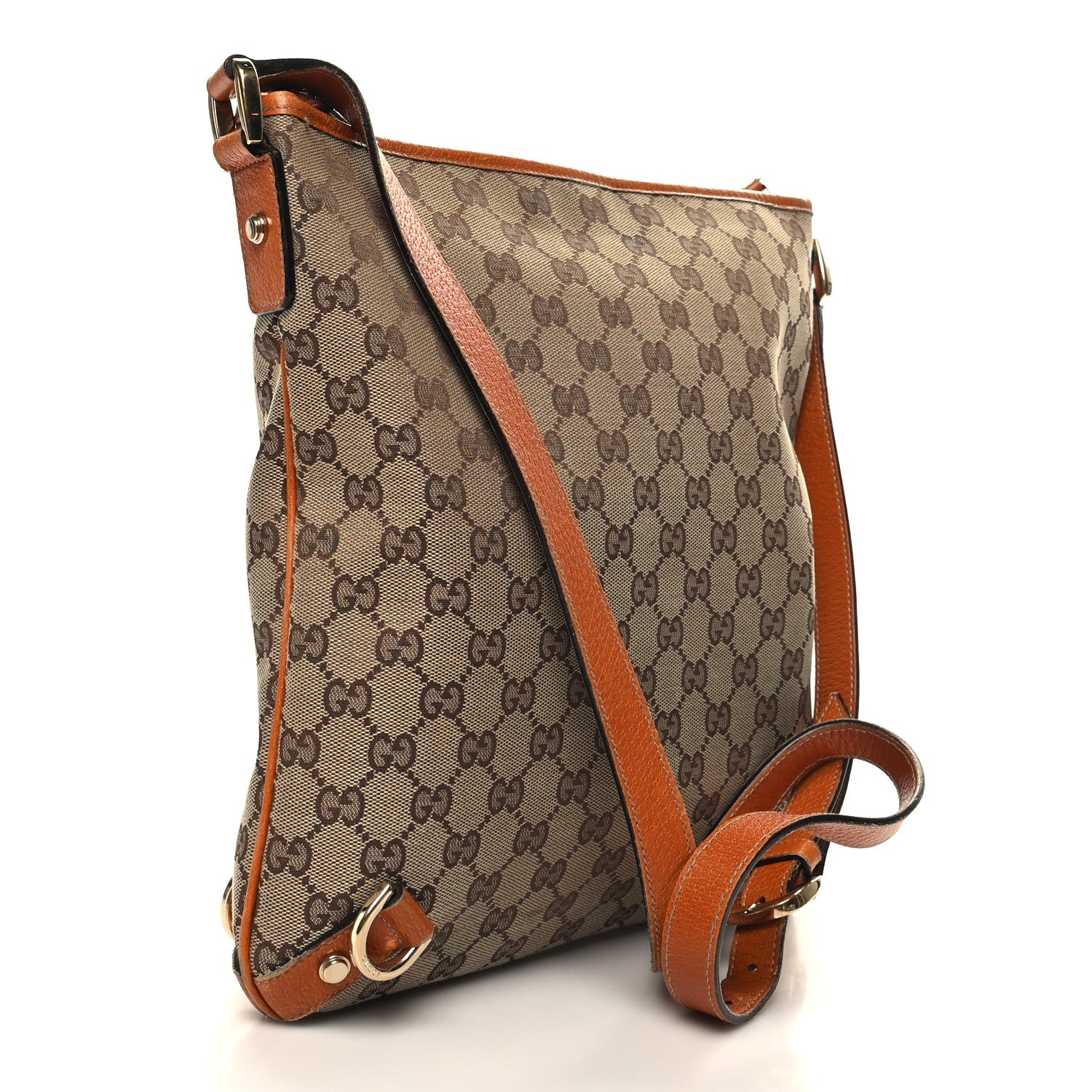 Gucci Monogram Abbey Messenger Bag Tan 3 of 13