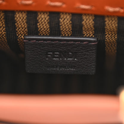 Fendi Vitello King Plexiglass Logo Embossed Mini Fendi Sunshine Shopper Tote Cuoio 6 of 10
