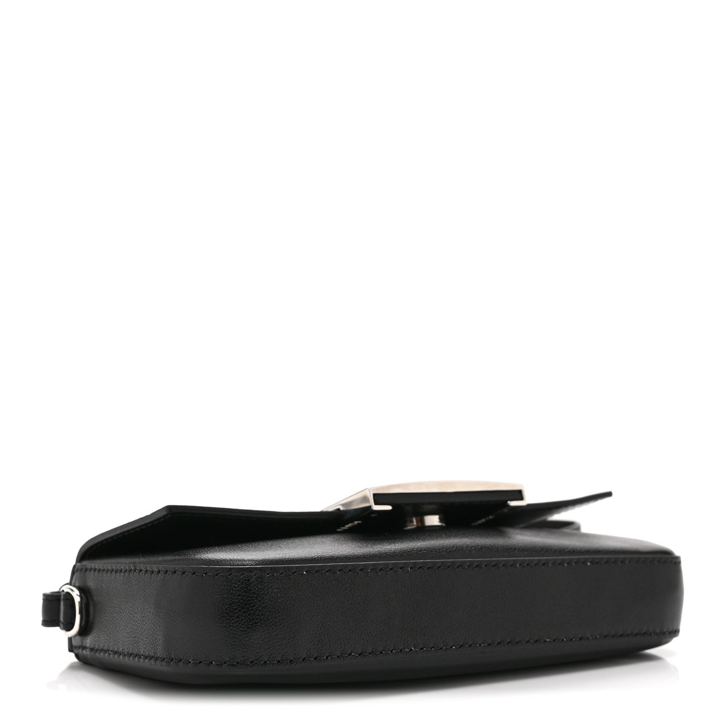 X MARC JACOBS Nappa Logo Phone Baguette Black