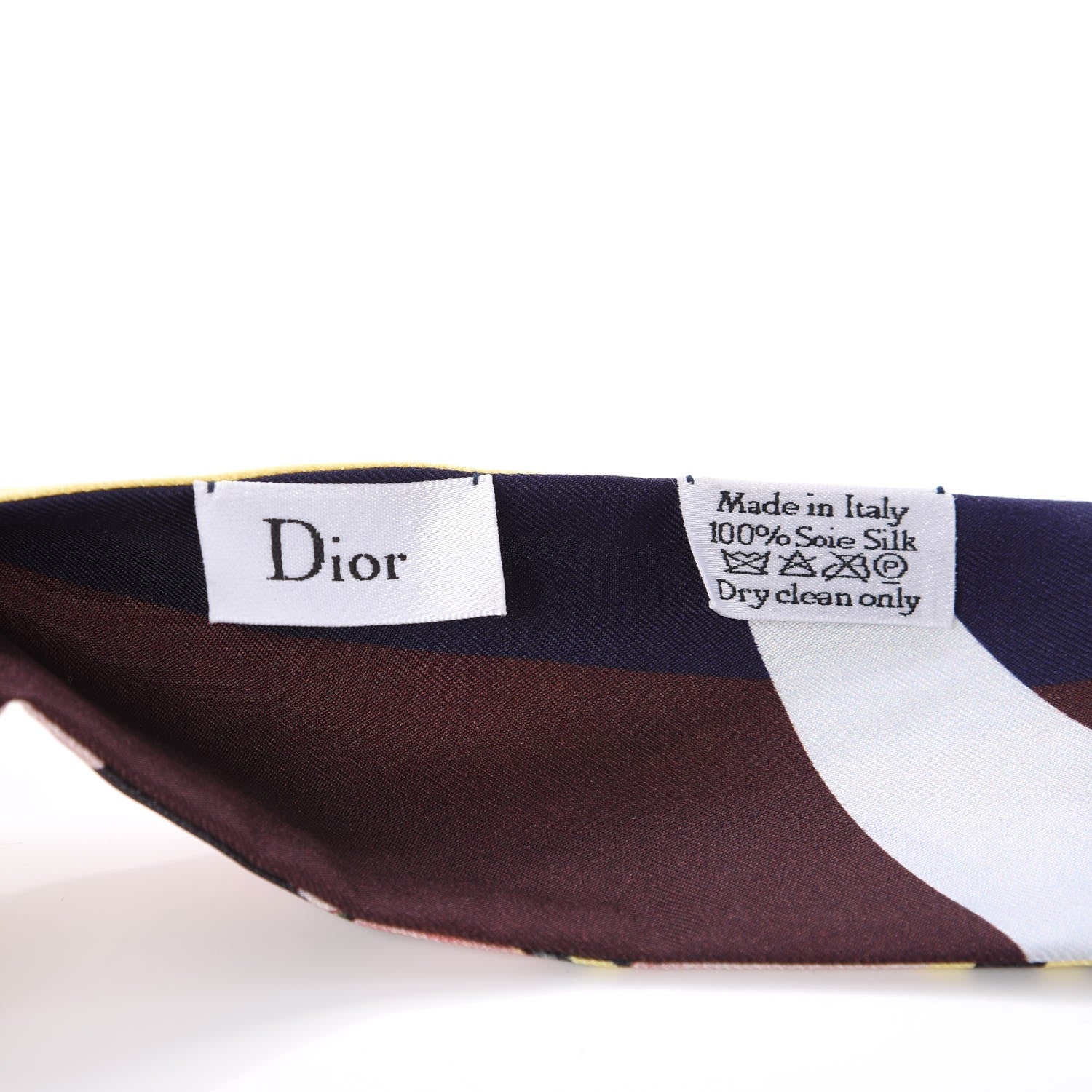 Christian Dior Silk ABCDior R Mitzah Scarf Yellow 4 of 5