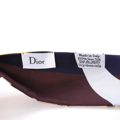 Christian Dior Silk ABCDior R Mitzah Scarf Yellow 4 of 5