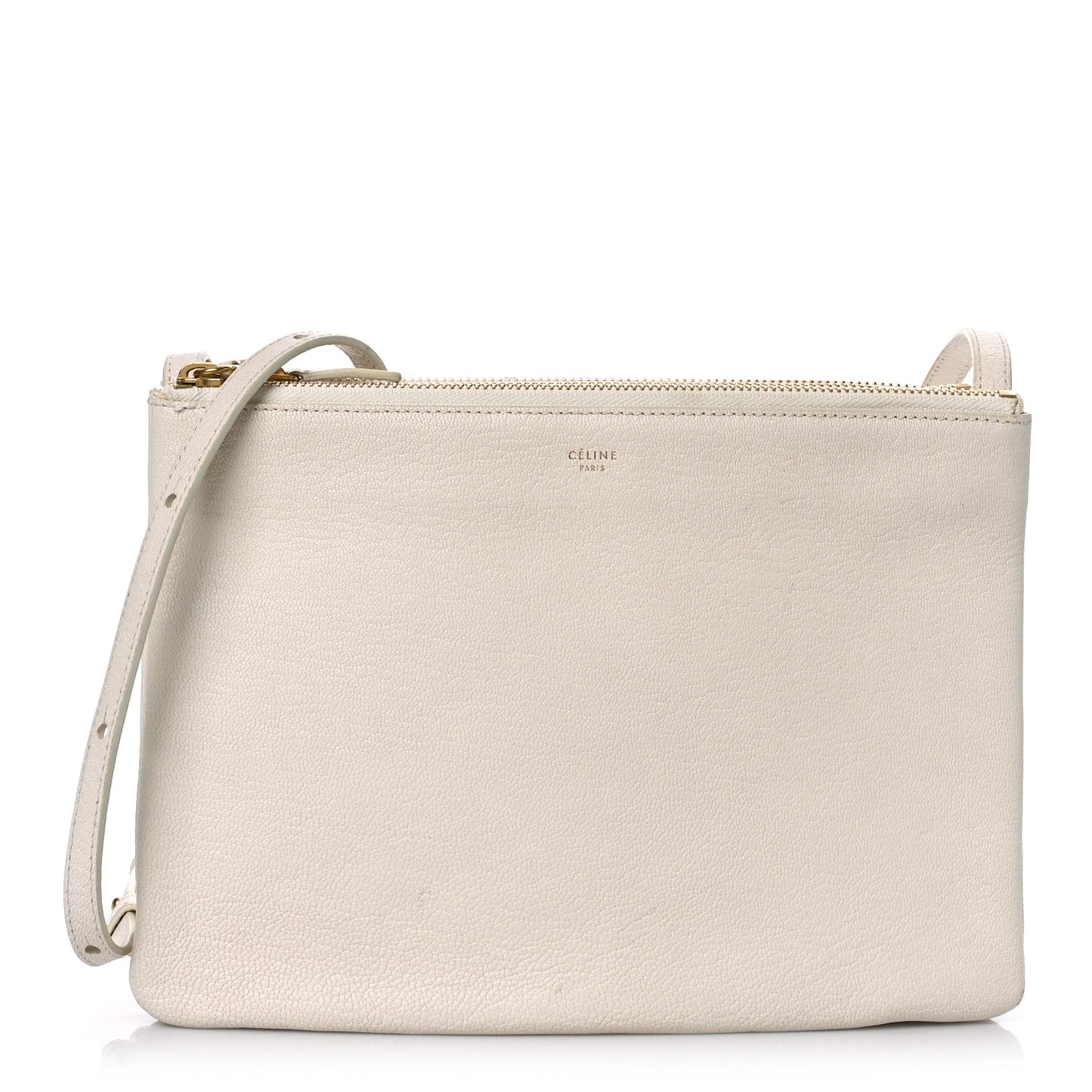 Goatskin Large Trio Crossbody Bag White