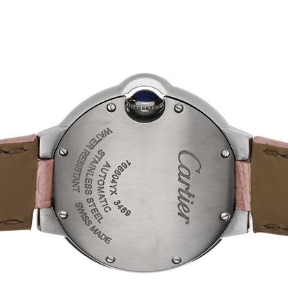 Cartier Stainless Steel Alligator 33mm Ballon Bleu De Cartier Automatic Watch Pink 4 of 5