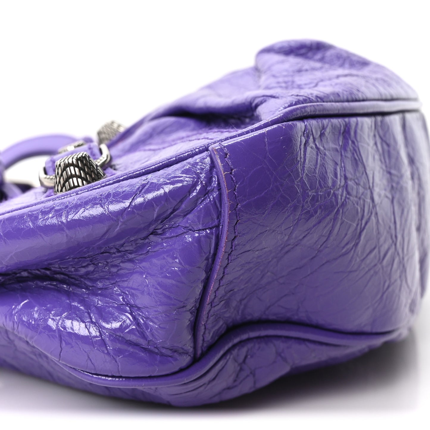 Agneau Arena Le Cagole Shoulder Bag XS Purple