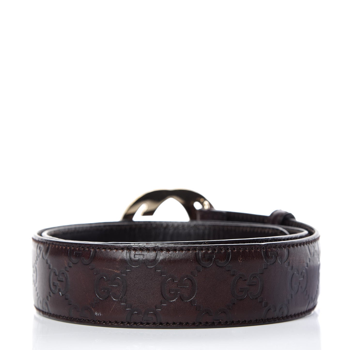 Guccissima Interlocking G 40mm Belt 90 36 Dark Brown