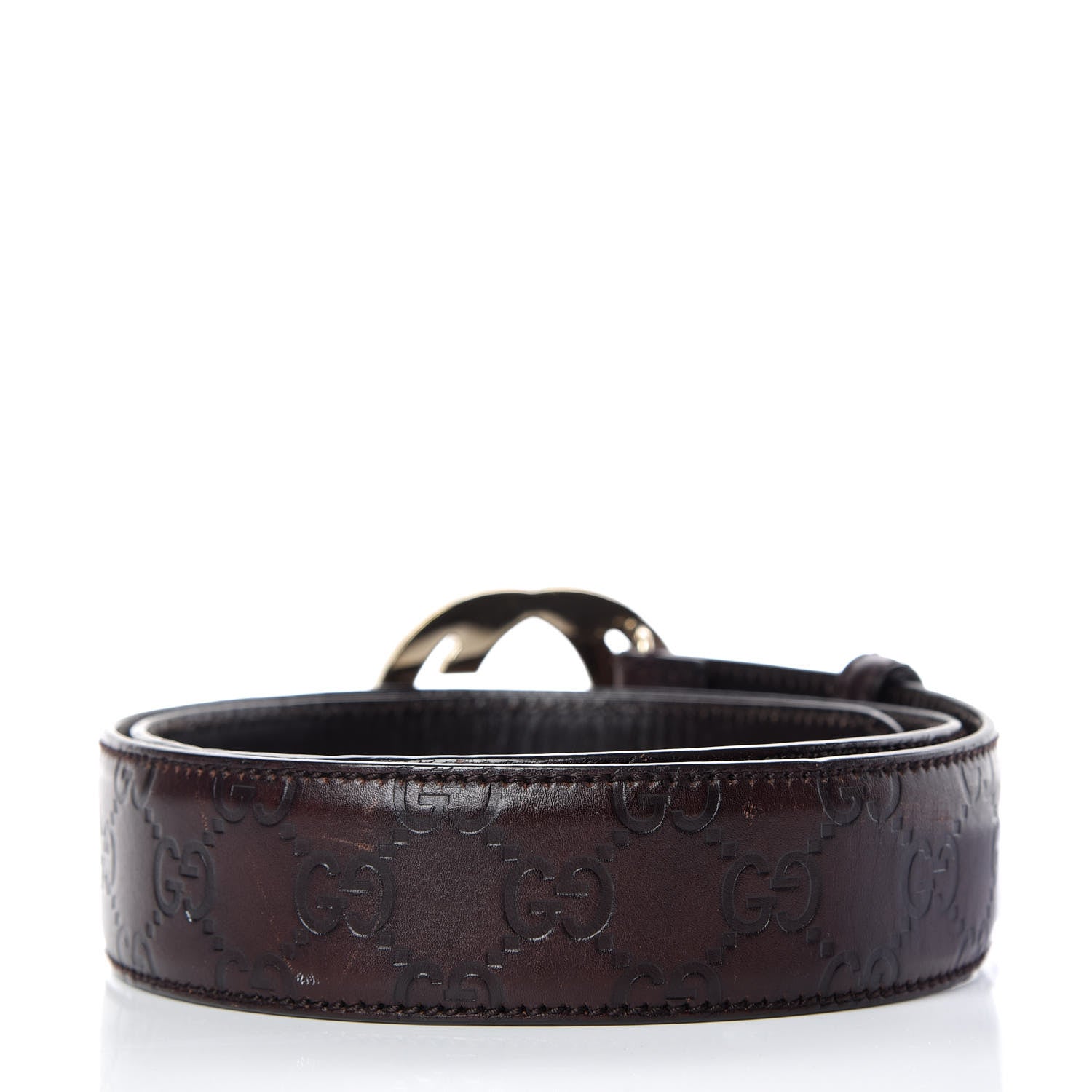 Gucci Guccissima Interlocking G 40mm Belt 90 36 Dark Brown 3 of 6