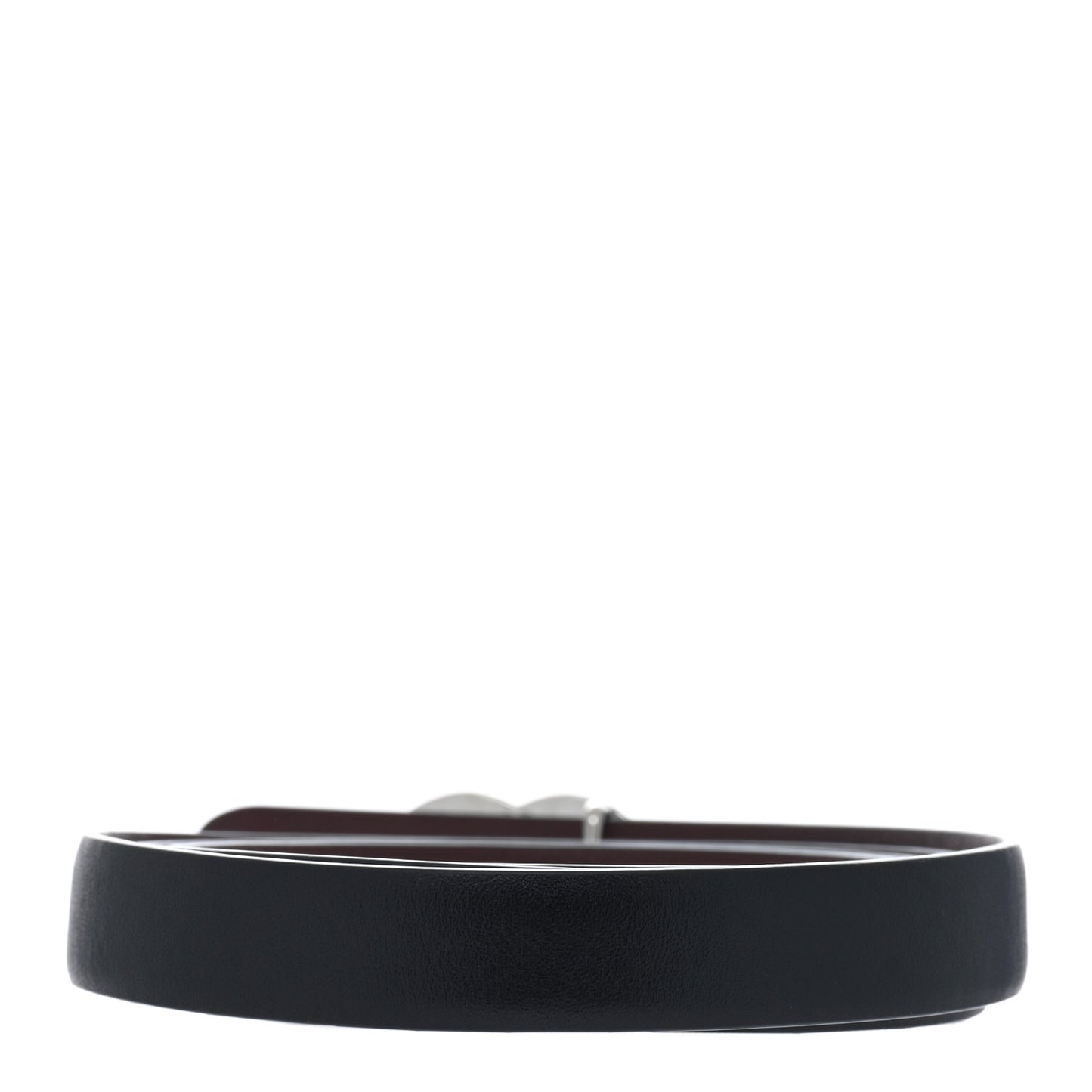 Calfskin CC Reversible Belt 85 34 Black Burgundy