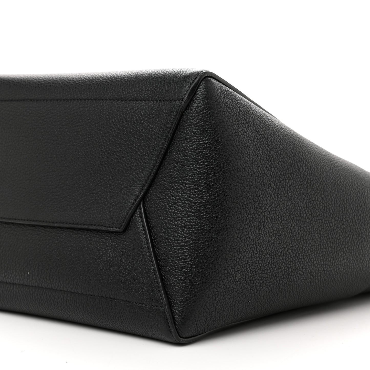 Soft Grained Calfskin Sangle Bucket Bag Black