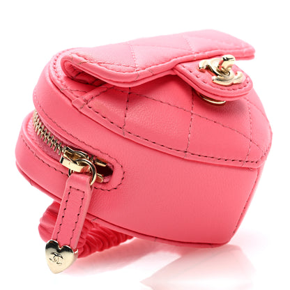 Chanel Lambskin Quilted CC In Love Heart Zipped Arm Coin Purse Pink 4 of 8