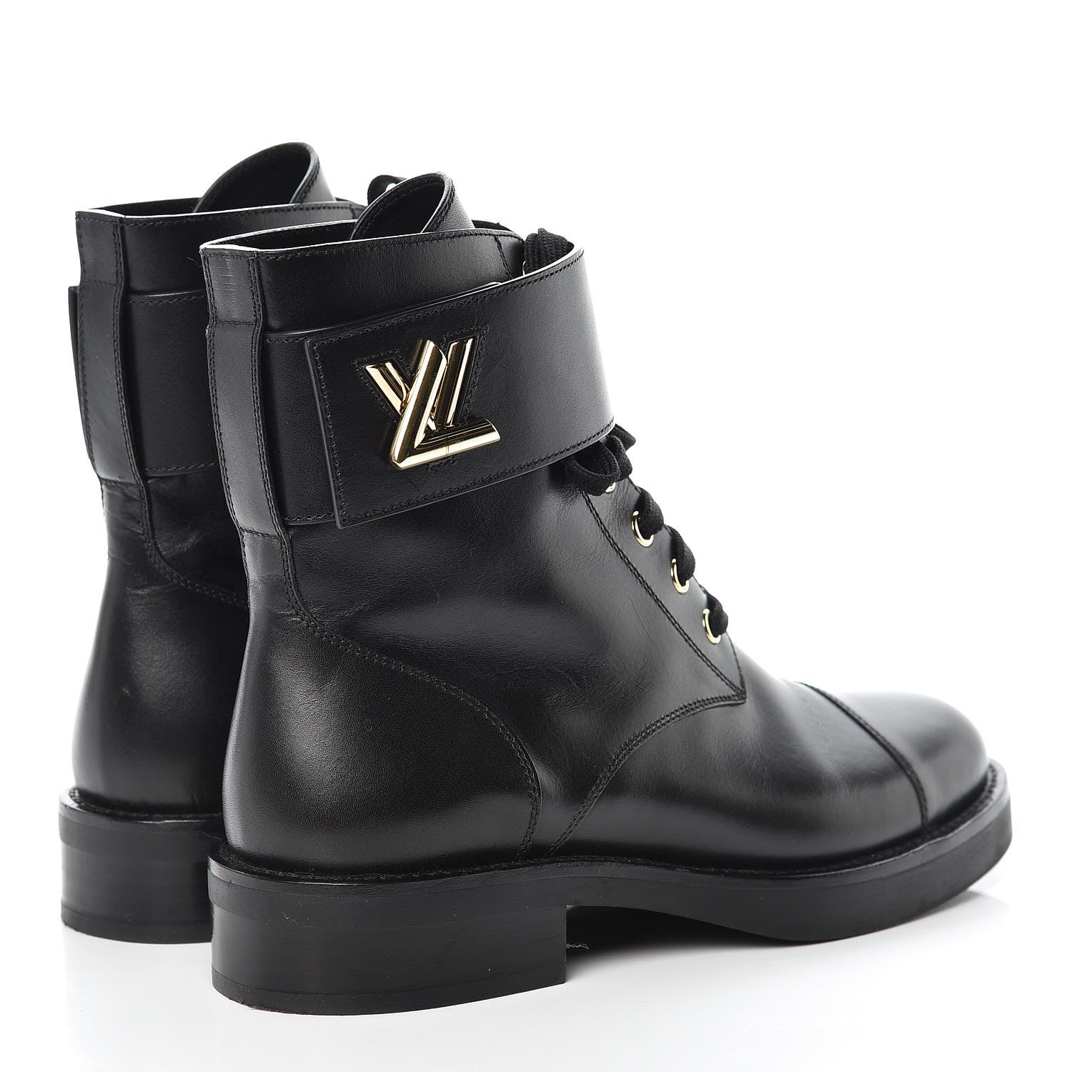 Louis Vuitton Calfskin Wonderland Ranger Boots 36 Black 4 of 9
