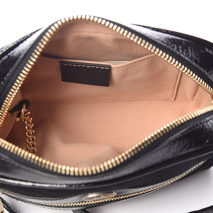 Gucci Suede Patent Web Mini Ophidia Shoulder Bag Black 5 of 9