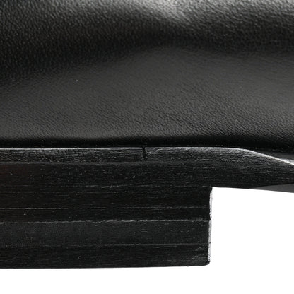 Hermes Calfskin Womens Destin Loafers 37 Black 11 of 12