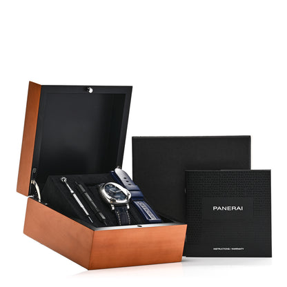 Panerai Stainless Steel Alligator 44mm Luminor Marina Automatic Watch Blue PAM01313 5 of 5