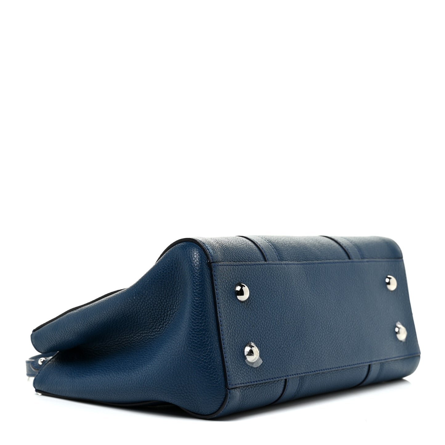Small Classic Grain Calfskin Bayswater Double Zip Tote Blue