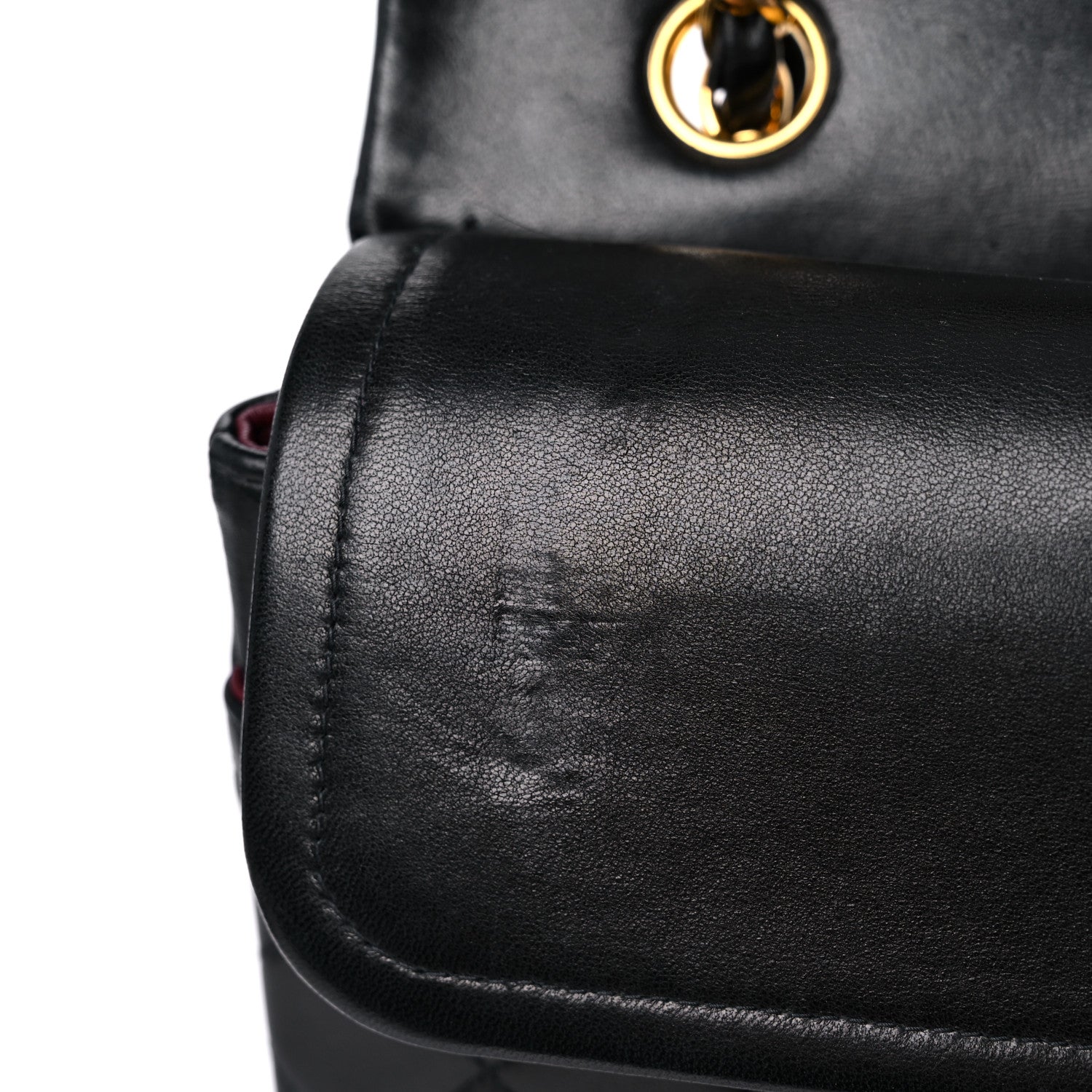 Chanel Lambskin Quilted Medium Double Flap Black 17 of 23
