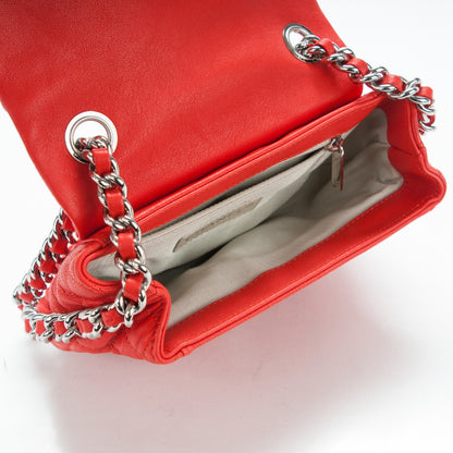 Chanel Washed Lambskin Quilted Mini Chain Around Flap Red 5 of 7