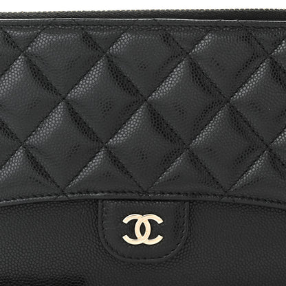 Chanel Caviar Quilted Classic Pouch With Handle Black 8 of 11