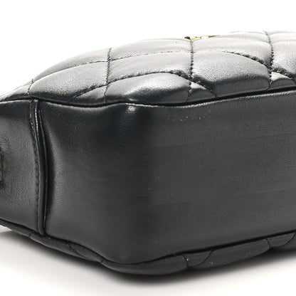 Chanel Shiny Lambskin Quilted Mini Camera Case Black 9 of 10