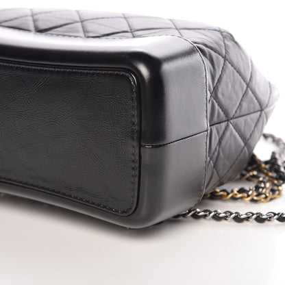 Chanel Aged Calfskin Quilted Gabrielle Backpack Black 6 of 11