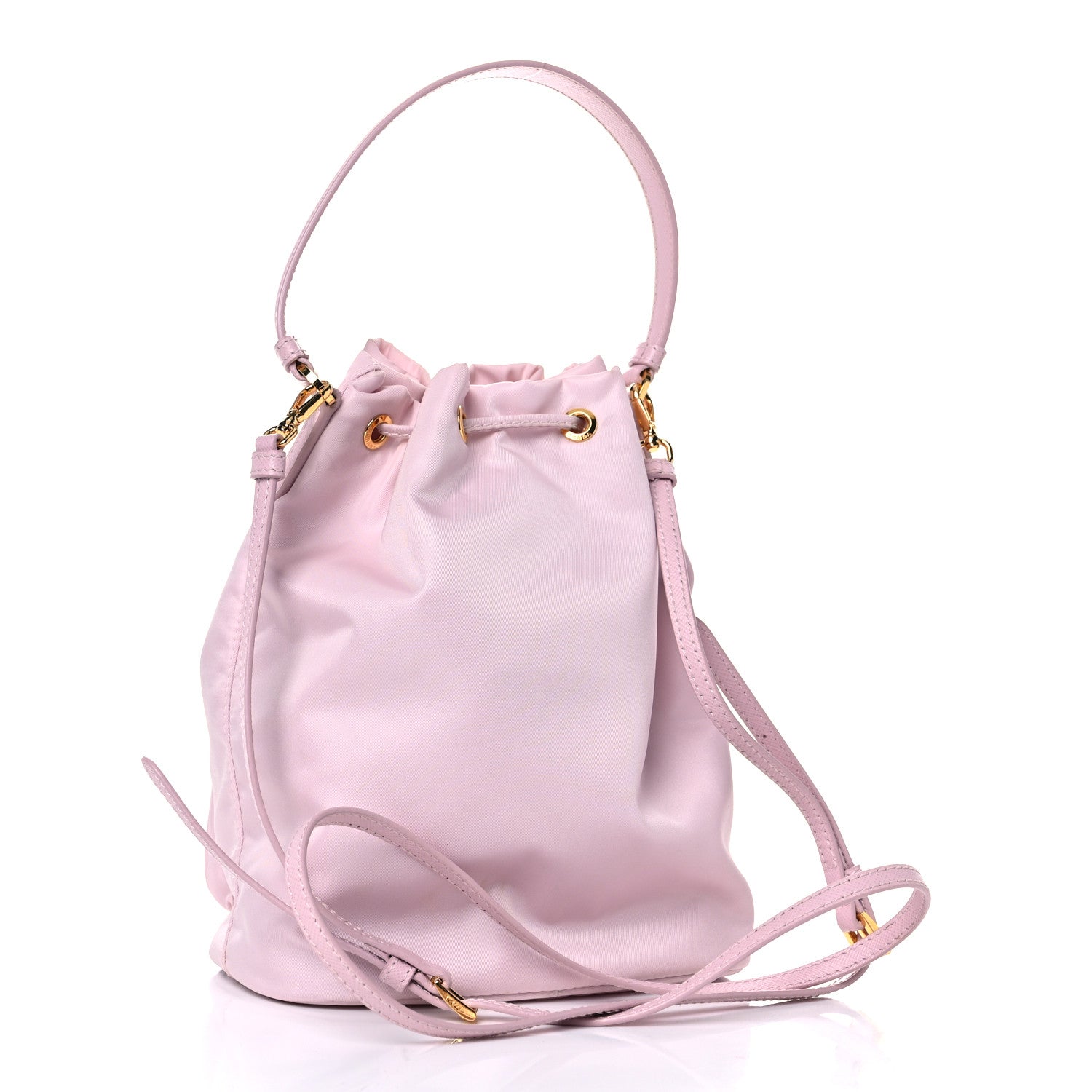 Prada Re-Nylon Saffiano Duet Bucket Crossbody Bag Alabastro 3 of 12