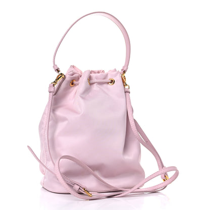 Prada Re-Nylon Saffiano Duet Bucket Crossbody Bag Alabastro 3 of 12