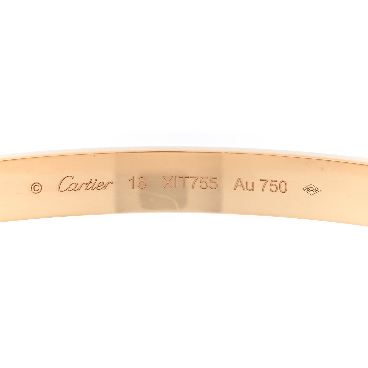 Cartier 18K Yellow Gold LOVE Bracelet 16 3 of 9