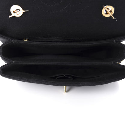Chanel Jersey Chevron Quilted Medium Trendy CC Dual Handle Flap Bag Black 5 of 11