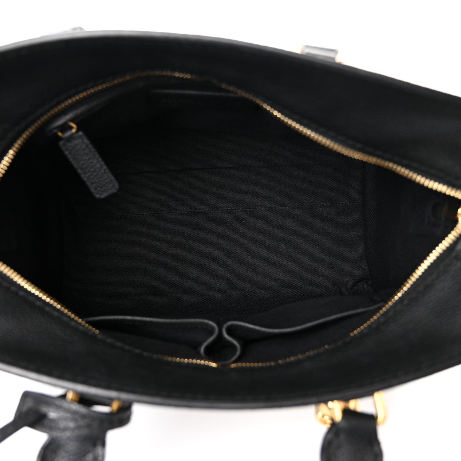 Alexander McQueen Pebbled Calfskin Small Skull Padlock Zip Around Tote Black 5 of 12