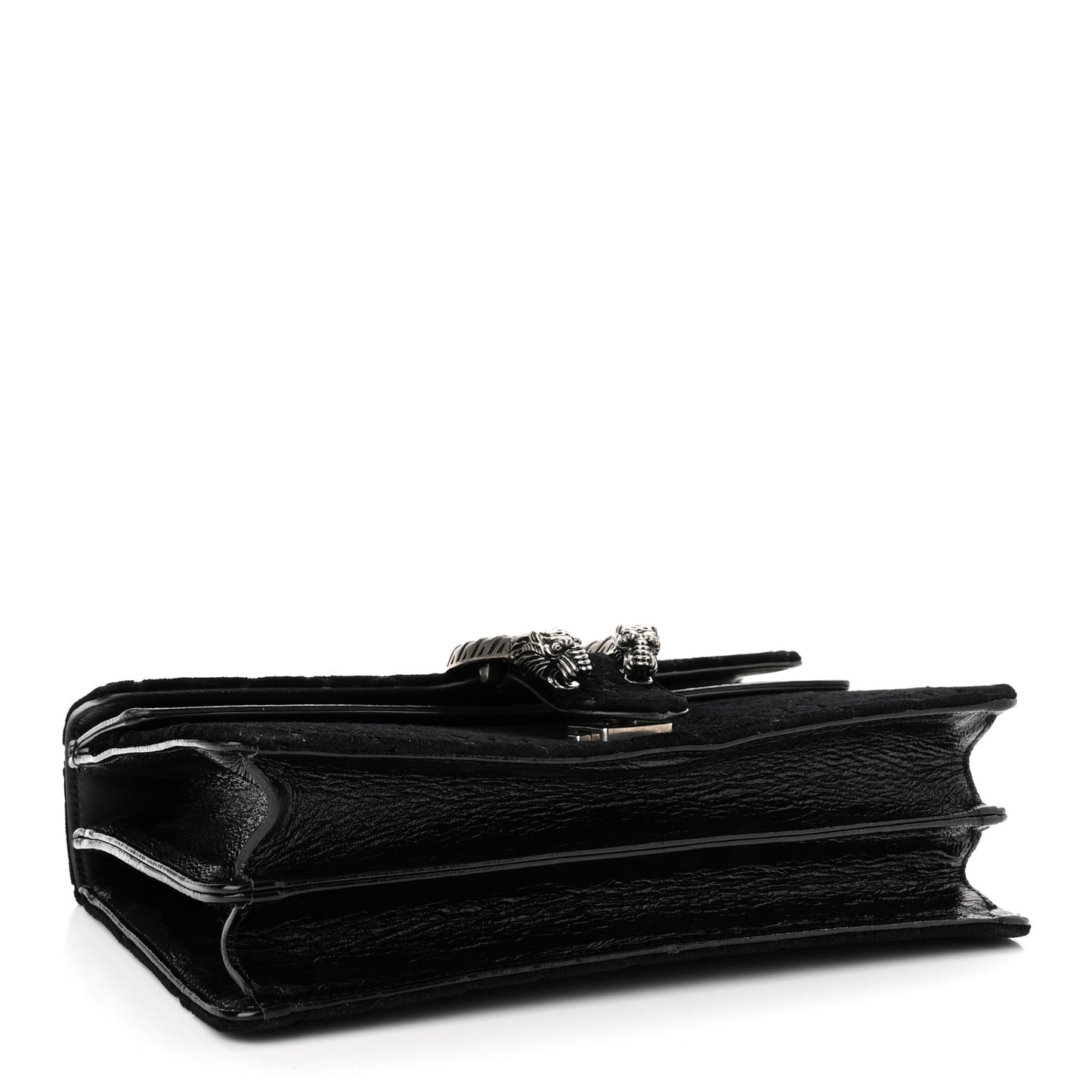 Velvet GG Monogram Small Dionysus Shoulder Bag Black