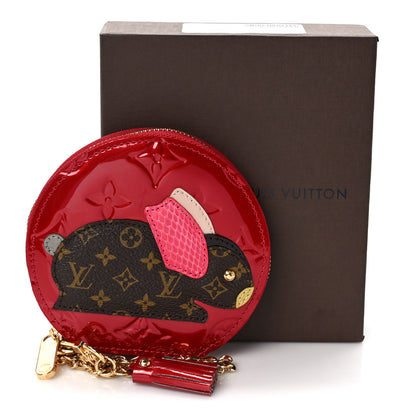 Louis Vuitton Vernis Animania Lapin Bunny Round Coin Purse Pomme D'Amour 7 of 7