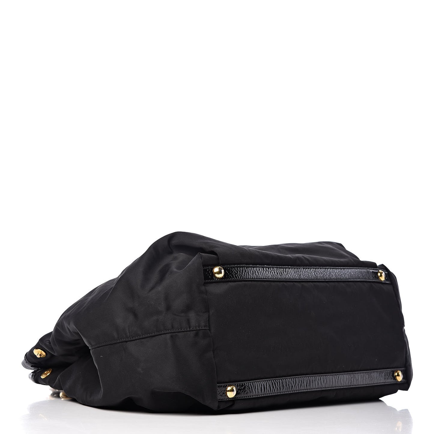 Tessuto Nylon Chain Shoulder Bag Black