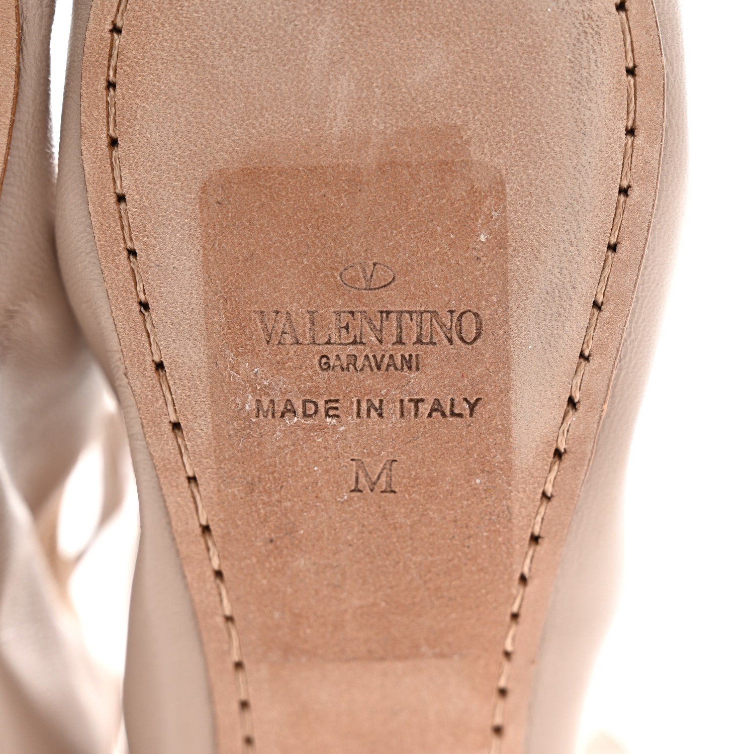 Valentino Garavani Lambskin Rockstud Ballerina Flats M Poudre 7 of 12