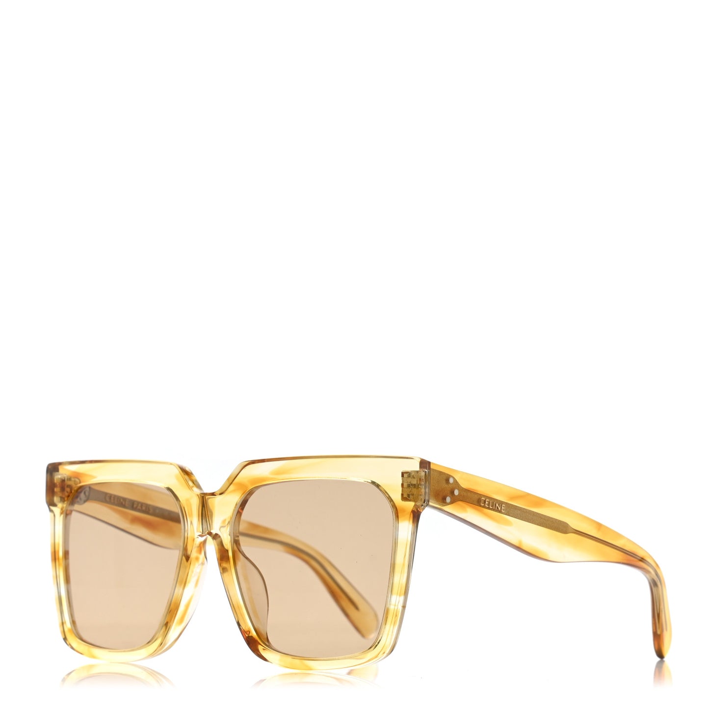 Oversized Square Sunglasses CL40055FN Yellow